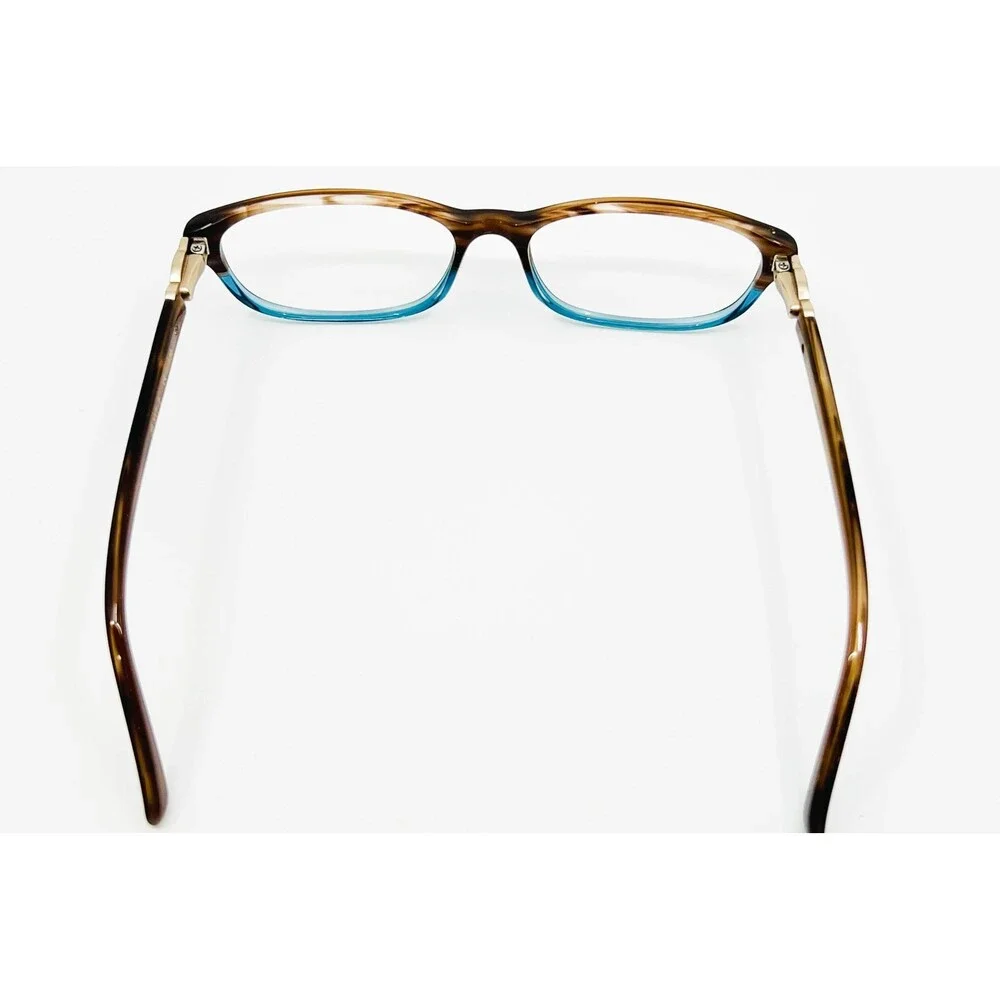 Jill Stuart Eyeglasses Womens Brown Blue JS 317-2 Oval Full Rim 51-16-130